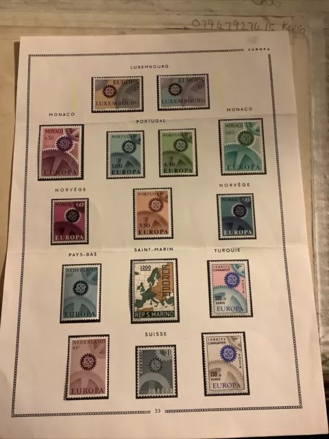 Page Of MM Europa Stamps. Nice Collection