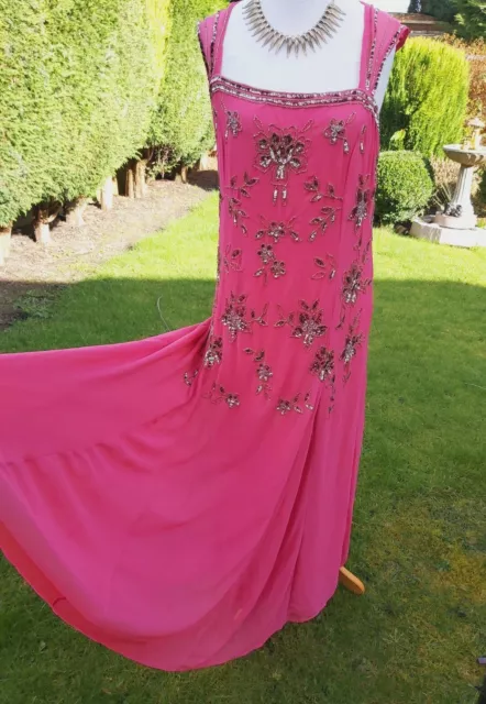 JOANNA HOPE 20 S Style Gatsby Flapper Charleston Deco Sequin Bead Dress Sz Uk 20 39.99 PicClick UK