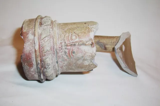 Large 16th century Siegburg stoneware Bellarmine fragment and handle