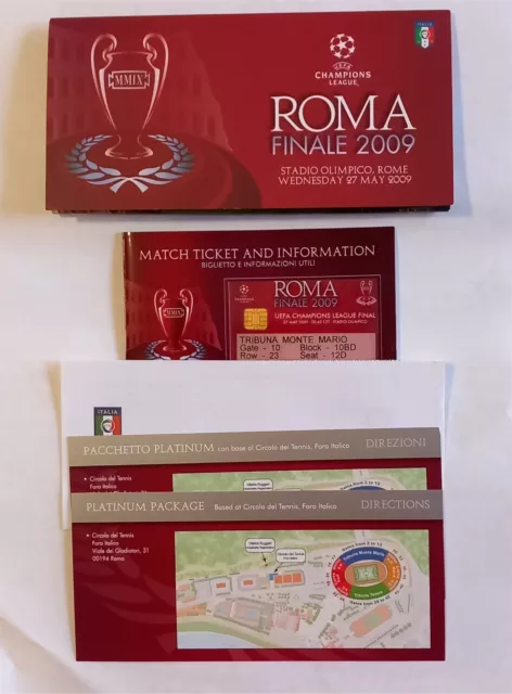 Biglietto Finale Champions League 2009 Roma