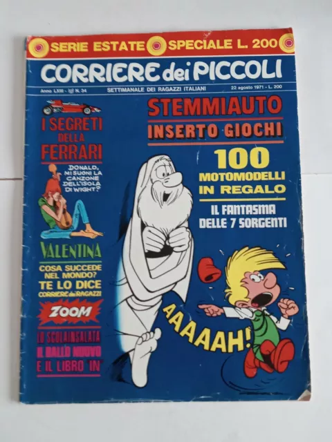 ***Corriere Dei Piccoli N. 34 Anno Lxiii*** 22 Agosto 1971 !!!