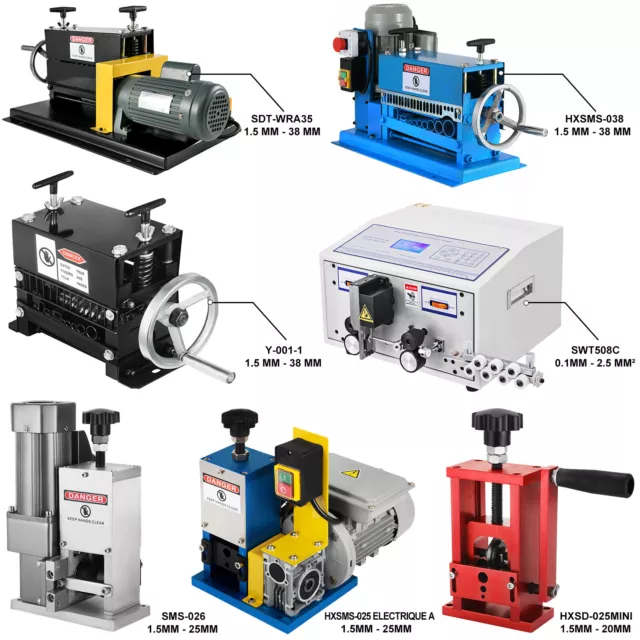 VEVOR Machines à Dénuder Manuelles/Électriques Dénudeuse Pince à Dénuder Fil