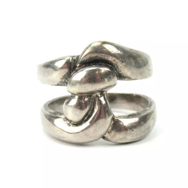 SUPER Designer Ring 925 Sterling Silber Knoten Vintage Silver Knot RG60