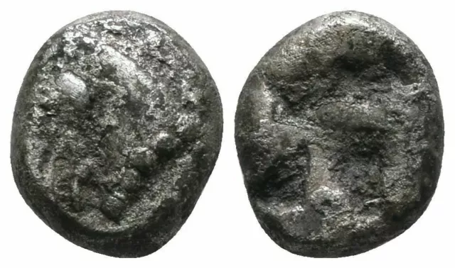Greek WESTERN ASIA MINOR, Uncertain. 5th century BC. Obol (Silver, 6 mm, 0.60 g)