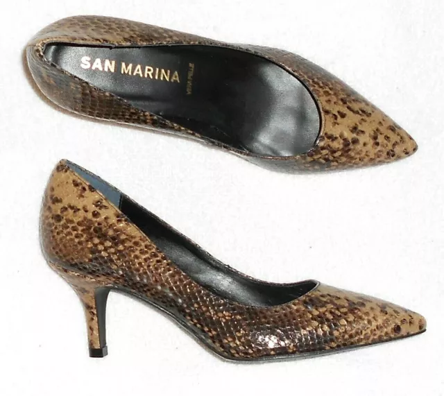 ESCARPINS CUIR BORDEAUX San Marina P.36 Talon 8 cm EUR 14 00 PicClick FR