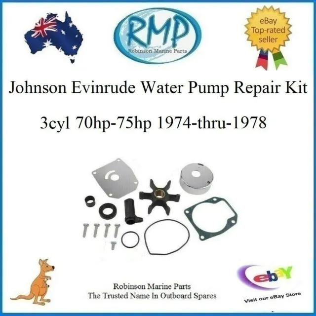 Brand New Evinrude Johnson Outboard Water Pump Kit 70hp-75hp 1974-1978 R 389143
