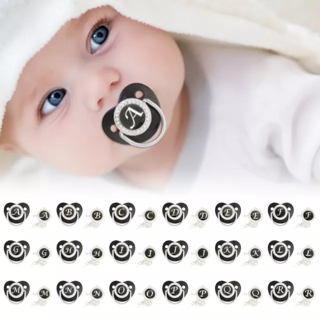 1 Set Baby Pacifier Ergonomic Design Soothing Newborn Pacifier Clip Chain Lid