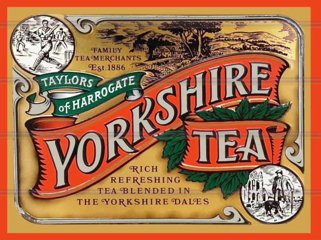 Yorkshire Tea Theme Retro style metal tin sign/plaque