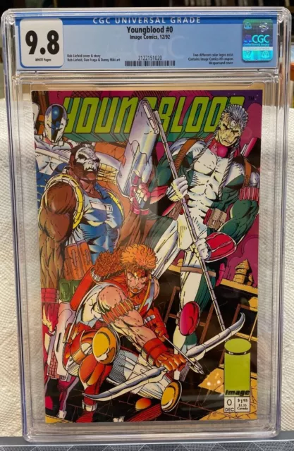 Youngblood #0 Cgc 9.8 white pages mint case Rob Liefeld