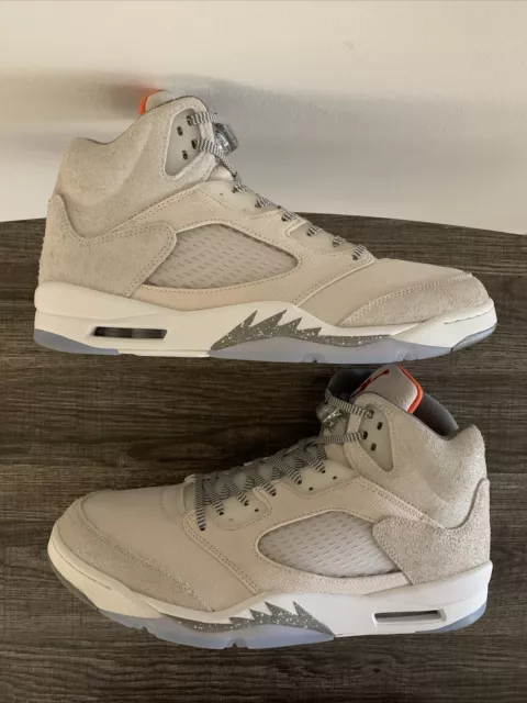 Size 14 - Jordan 5 Retro Craft 2023 Suede White Cement Grey Sail Metallic 23 OG