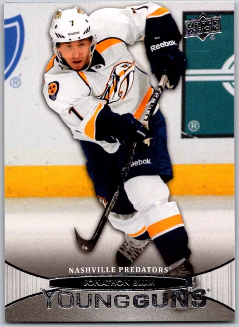 2011-12 Upper Deck Young Guns Jonathon Blum Rc Nashville Predators #223