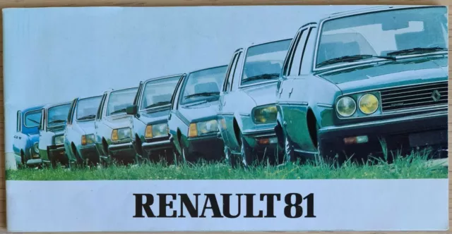 Renault 30 Page Sales Brochure 1981. Inc 4, 5, 14, 18, 20, 30 & Fuego.