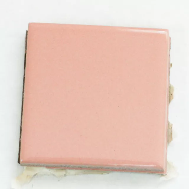 2" x 2" Tile Pink Peach Glossy Vintage Mosaic Ceramic C#590 1 Pc