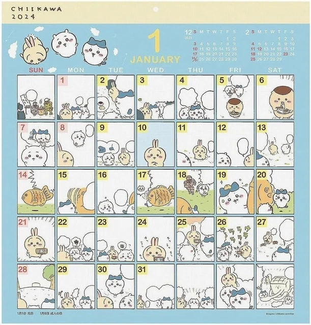 2024 CHIIKAWA Design Calendar No.176 35.00 PicClick