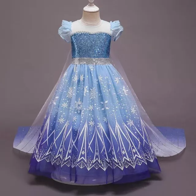 2019 New Release Girls Frozen 2 Elsa Costume Party Birthday Dress size 2-10Yrs