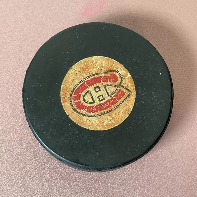 Montreal Canadians NHL CONVERSE OFFICIAL GAME PUCK USA MADE ART ROSS CCM