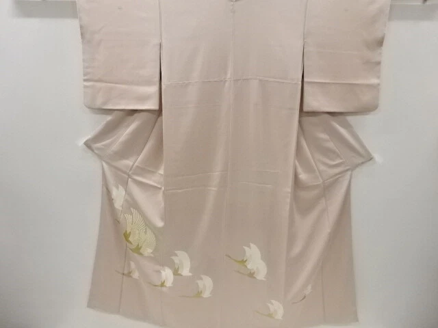 6314309: Japanese Kimono / Vintage Unused Iro-Tomesode / Embroidery / Cranes