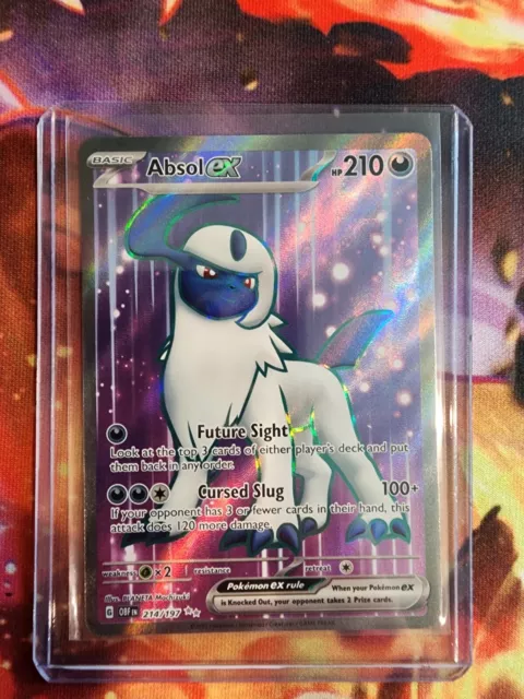 Pokemon Absol ex 214/197 Full Art SV Obsidian Flames NM Pack Fresh