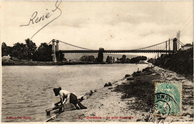 CPA DORMANS - Le Pont suspendu (364191)
