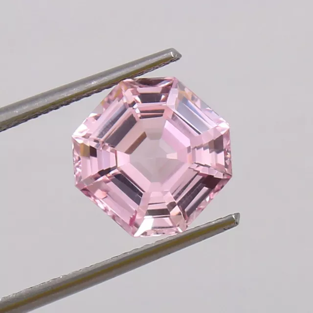 10x10 MM Naturale Perfetto Madagascar Rosa Morganite Sfuso Taglio Asscher Gemma