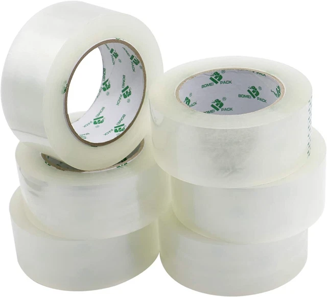 Silent Packing Tape, 2.4Milx1.88”x110yds Heavy Duty Clear Packaging Tape 6 Rolls