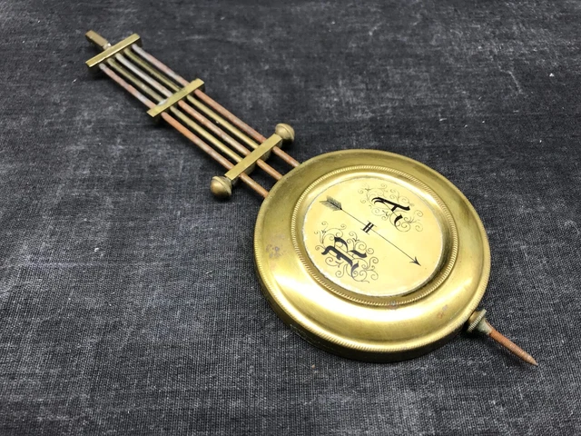 ANCIEN BALANCIER DE pendule début XXème à nettoyer L. 12,8cm Poids 76