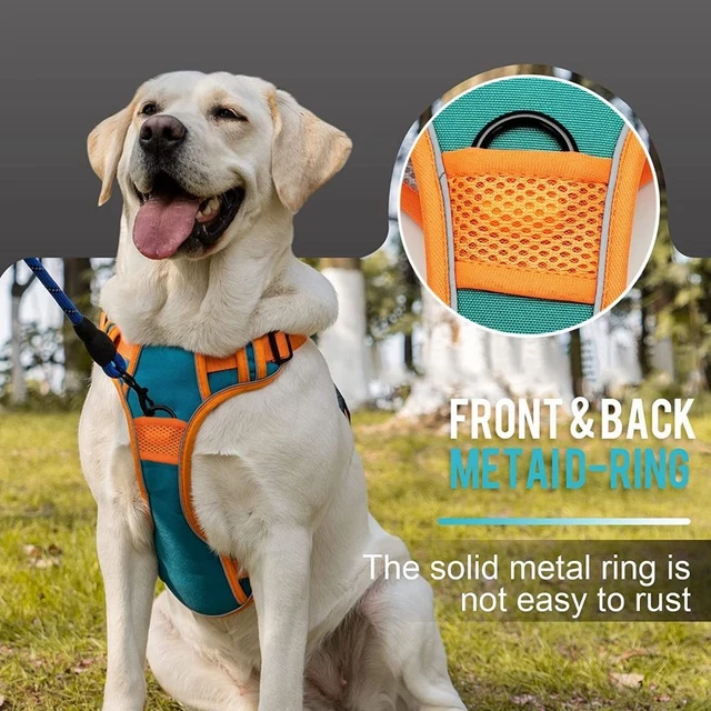 Colorful Dog Harness 360° Reflective Dog Collars  Pet Lead Walking Running