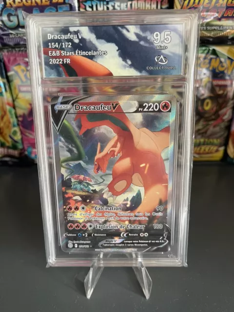 Carte Pokémon Dracaufeu V alternative 154/172 PSA 9, FR Stars Etincelantes EB9,