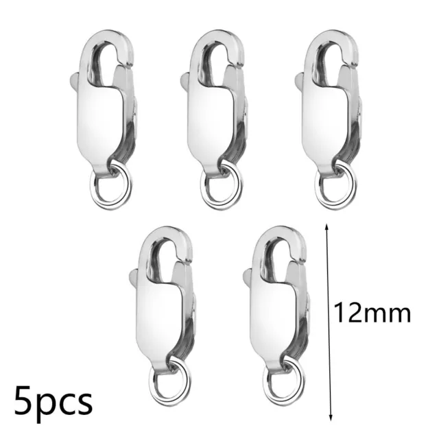 925 Sterling Silver Clasp Lobster Claw Design Multiple Sizes Pack of 5 or 20