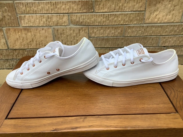 Scarpe da ginnastica delicate donna Converse All Star CT UK 6,5 bianche in pelle sintetica