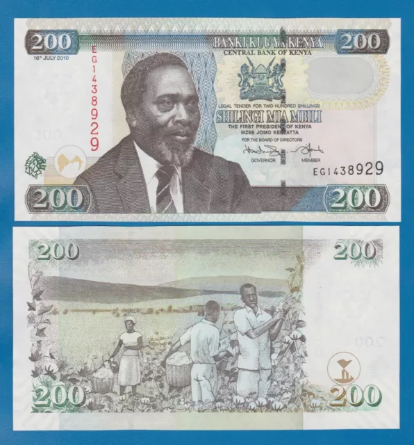 Kenya 200 Shillings P 49e 2010 UNC  P 49 e