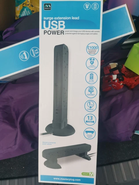 BG Electrical Fbs21u2g - Presa Singola Cromata Lucida Con 2 Porte USB (2,1A) - Serie Nexus, Piastra Senza Viti, 13A - 2