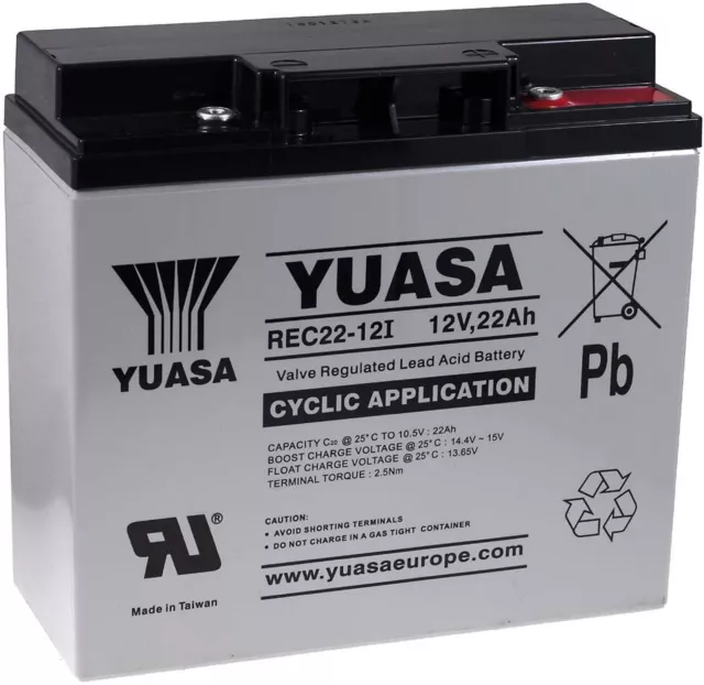 YUASA Bleiakku für Elektrorollstuhl Alber Adventure 12V 22Ah/264Wh Lead-Acid Sch