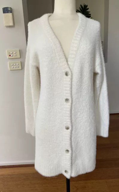 Country Road Lambswool  Blend Knit Long Soft Cardigan Size 16 Girl / S