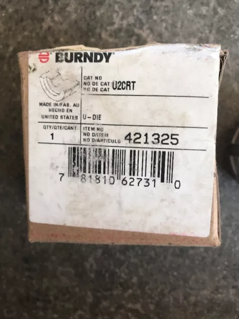 Type U Crimping Die, Burndy, U2CRT 2