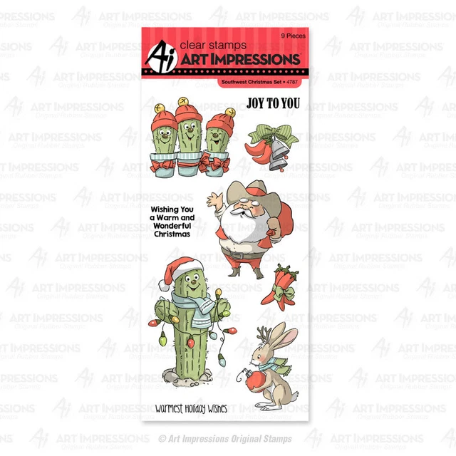 Stempel "Southwest Christmas Set" Art Impressions, Kaktus, Cowboy Weihnachtsmann