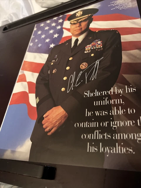 Colin Powell Signed Magazine Photo