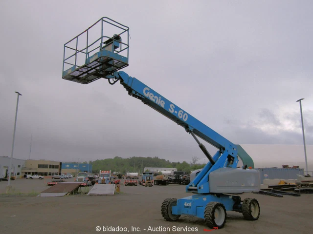 2006 Genie S-60 60' 4WD D F Telescopic Boom Lift Man Aerial Platform