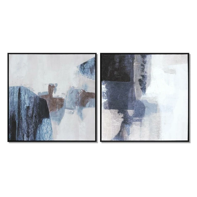 Cadre DKD Home Decor Abstrait Moderne (80 x 4,3 x 80 cm) (2 Unités)