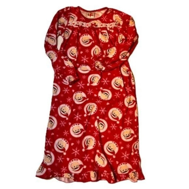 Elf on THE SHELF Christmas Holiday Long Sleeve, Flannel Night Gown Girls size 10