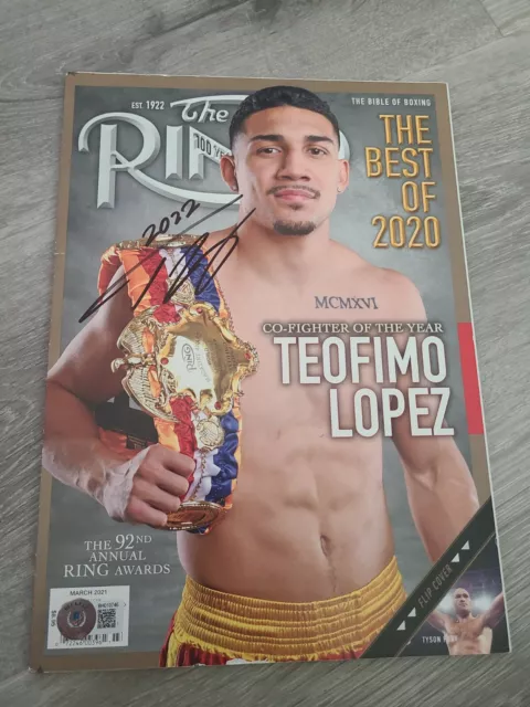 Teofimo Lopez Signed The Ring Magazine  W/Coa