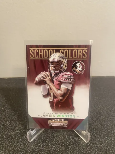 2015 Contenders Draft Picks Jameis Winston FSU School Colors Card #2