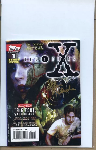 X-Files Comics Digest # 1 signed Stephan Petrucha with COA near mint comic