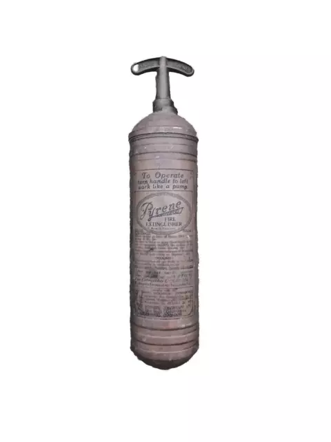 Vintage Pyrene Brass Fire Extinguisher