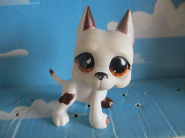 Figurine Littlest Pet Shop Hasbro – Chien Danois (Dogue Argentin) – Modèle 1647