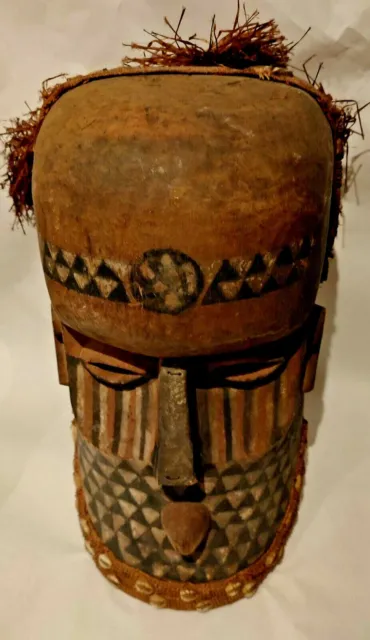 Antique African Kuba Helmet Mask, Kuba tribe, Congo
