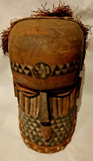Antique African Kuba Helmet Mask, Kuba tribe, Congo