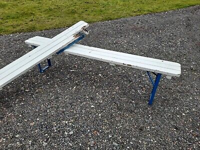 Vintage School Benches*Retro*Foldable Legs/Supports*x2 Matching Pair** 3
