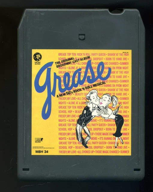 GREASE THE Original Broadway Cast Album 8 Track Tape 3.99 PicClick