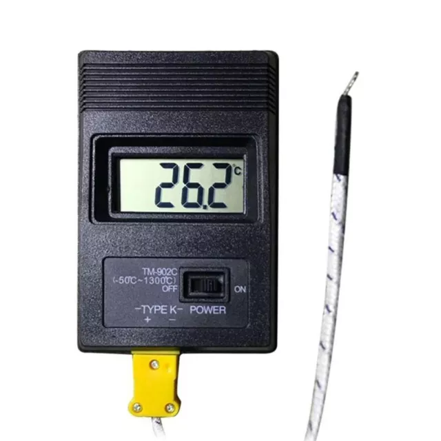 Digital Thermometer -50 to +1300??C Temperature Probe Gauge Clear LCD Display